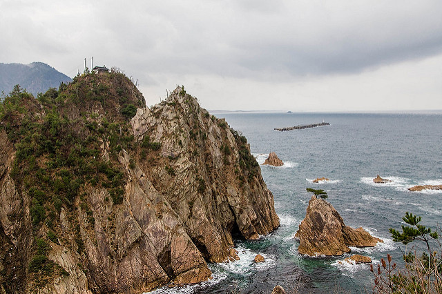 鳥取旅遊 山陰海岸國立地質公園 浦富海岸 島めぐり遊覧船 海產定食 右上